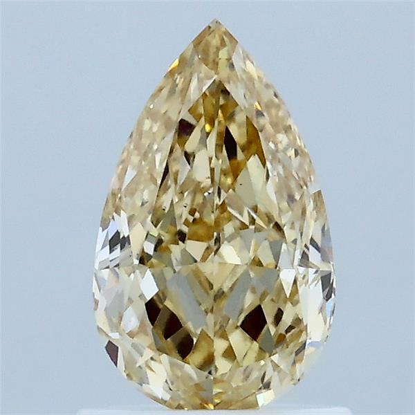 1.04ct Pear FANCY LIGHT YELLOW VS2 Lab Created Diamond