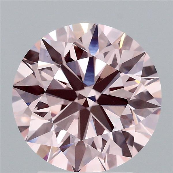 3.05ct Round FANCY INTENSE PINK VS1 Lab Created Diamond