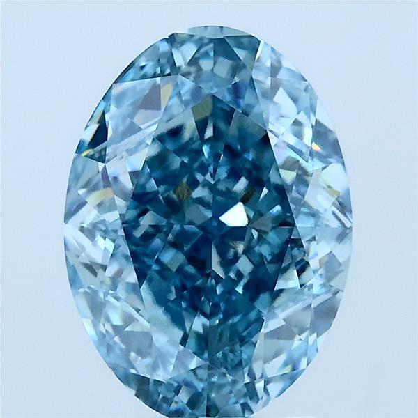 3.08ct Oval FANCY VIVID BLUE VVS2 Lab Created Diamond