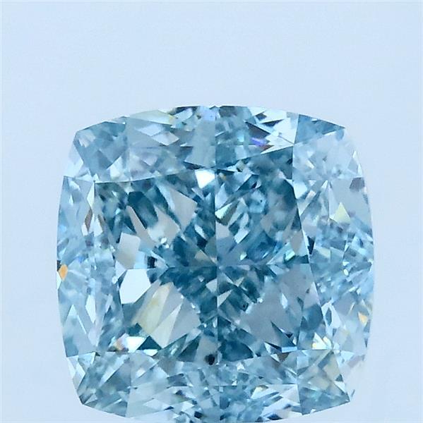2.55ct Cushion FANCY VIVID BLUE VS1 Lab Created Diamond