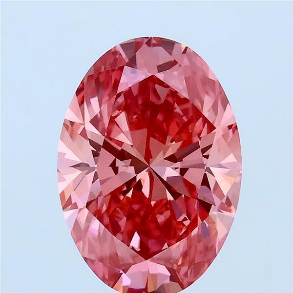 2.08ct Oval FANCY VIVID PINK VVS2 Lab Created Diamond