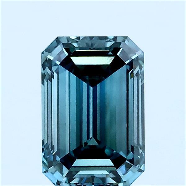 1.03ct Emerald FANCY VIVID BLUISH GREEN VVS2 Lab Created Diamond