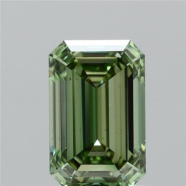 1.57ct Emerald FANCY VIVID GREEN VS2 Lab Created Diamond