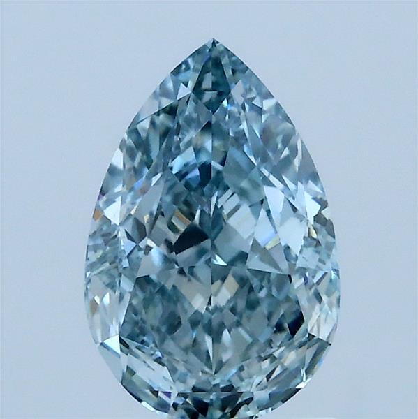 1.6ct Pear FANCY GREENISH BLUE VVS2 Lab Created Diamond
