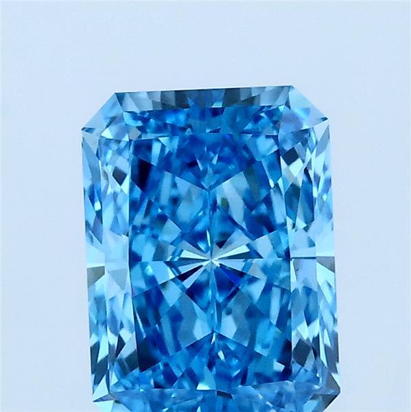 1.51ct Radiant FANCY VIVID BLUE VS1 Lab Created Diamond