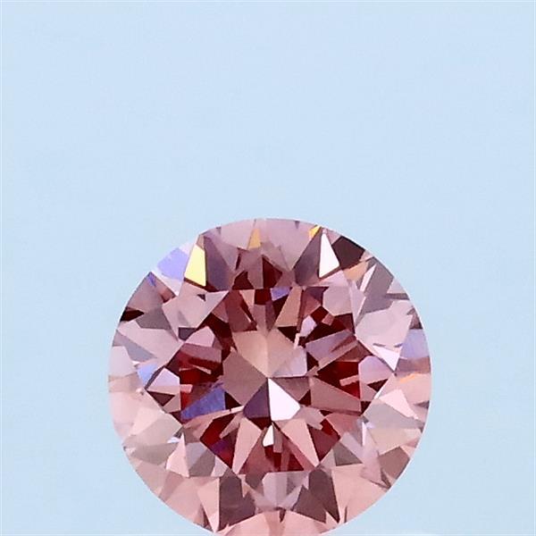 0.54ct Round FANCY INTENSE BROWNISH PINK VVS2 Lab Created Diamond
