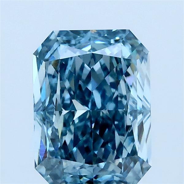 1.78ct Radiant FANCY VIVID GREENISH BLUE VVS2 Lab Created Diamond