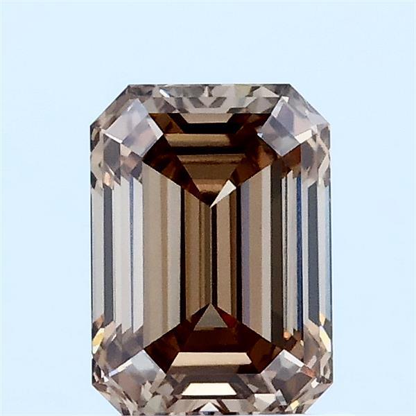 1.08ct Emerald FANCY LIGHT BROWN VVS2 Lab Created Diamond