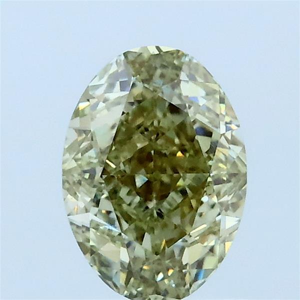 1.07ct Oval FANCY GREENISH YELLOW VS1 Lab Created Diamond