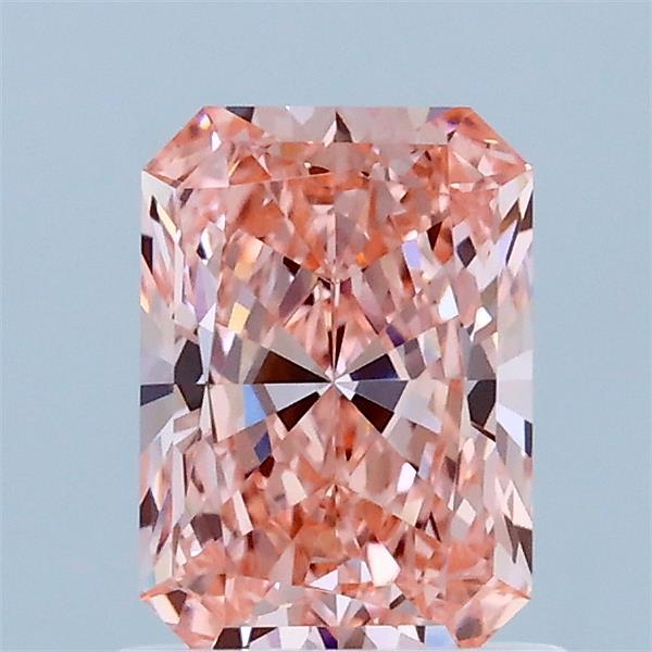 1.07ct Radiant FANCY VIVID PINK VVS2 Lab Created Diamond