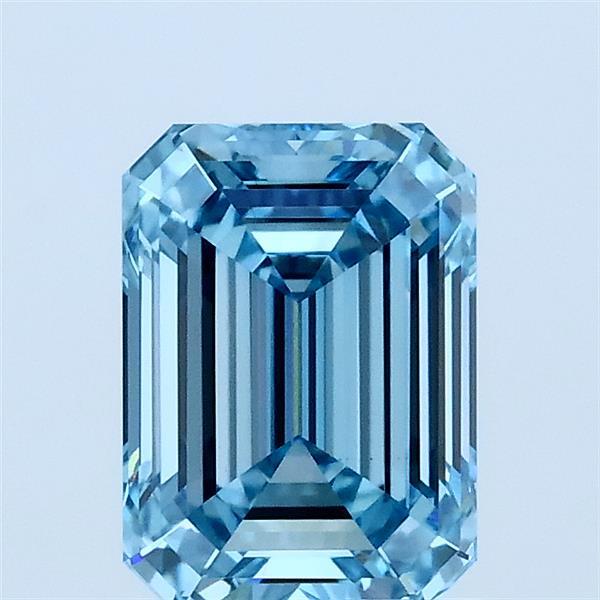 1.43ct Emerald FANCY VIVID BLUE VS1 Lab Created Diamond