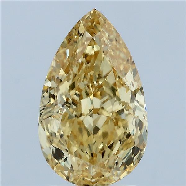 3.18ct Pear FANCY INTENSE YELLOW VVS1 Lab Created Diamond