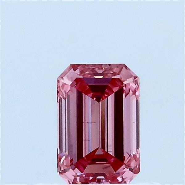 0.53ct Emerald FANCY VIVID PINK VS2 Lab Created Diamond