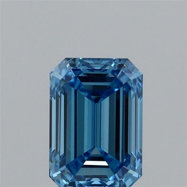 0.95ct Emerald FANCY VIVID BLUE VS1 Lab Created Diamond