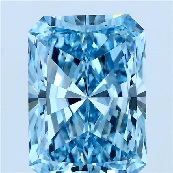 2.5ct Radiant FANCY VIVID BLUE VVS2 Lab Created Diamond