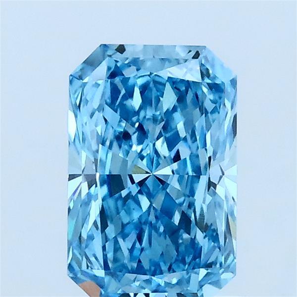 1.01ct Radiant FANCY VIVID BLUE VVS2 Lab Created Diamond