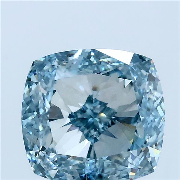 3.07ct Cushion FANCY INTENSE BLUE VS1 Lab Created Diamond
