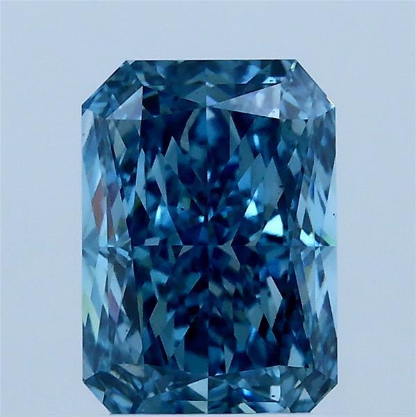 2.05ct Radiant FANCY VIVID BLUE VS2 Lab Created Diamond