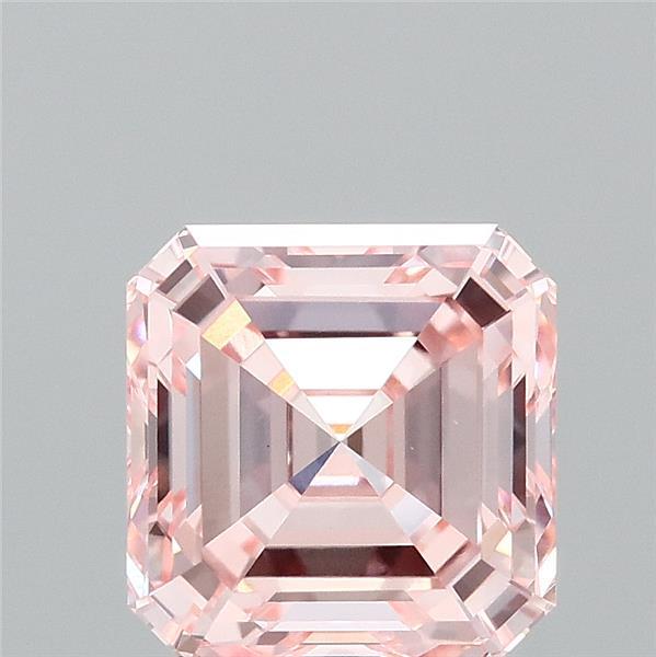 2.5ct Asscher FANCY INTENSE PINK VVS2 Lab Created Diamond