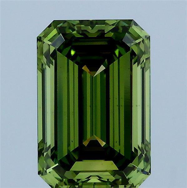 2.01ct Emerald FANCY VIVID GREEN VS2 Lab Created Diamond