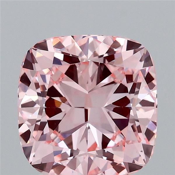 3.07ct Cushion FANCY VIVID PINK VVS2 Lab Created Diamond