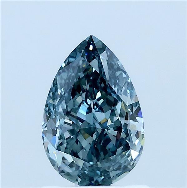 1.02ct Pear FANCY INTENSE GREEN BLUE VVS2 Lab Created Diamond