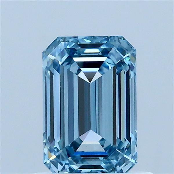 1ct Emerald FANCY VIVID BLUE VVS2 Lab Created Diamond