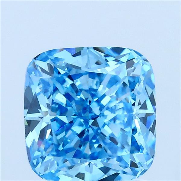 2.01ct Cushion FANCY VIVID BLUE VS1 Lab Created Diamond
