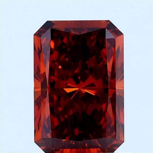 1.13ct Radiant FANCY DEEP ORANGE VS1 Lab Created Diamond