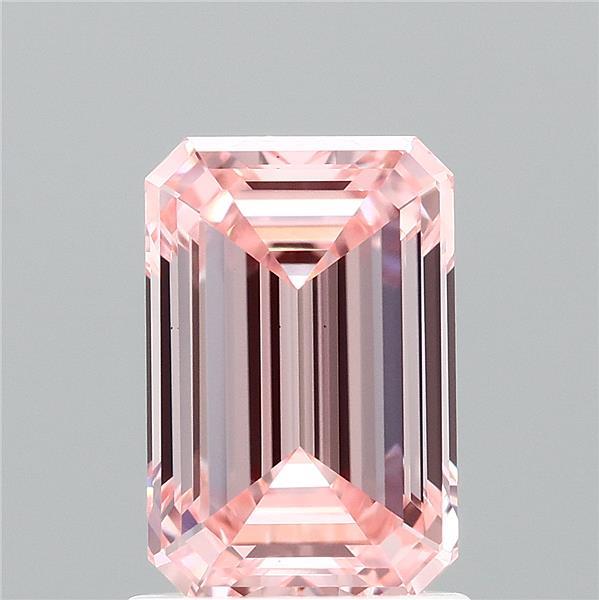 1.52ct Emerald FANCY INTENSE PINK VS1 Lab Created Diamond