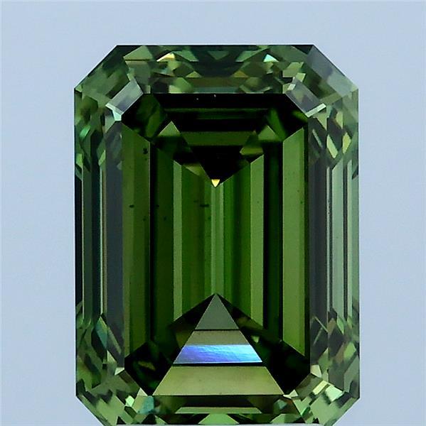 3ct Emerald FANCY VIVID GREEN VS2 Lab Created Diamond