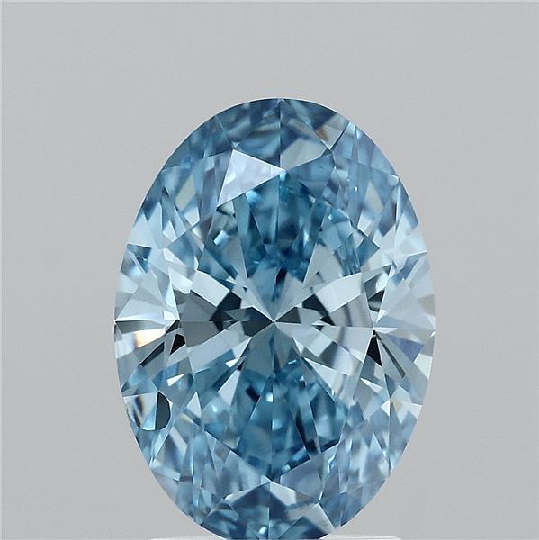 2.16ct Oval FANCY VIVID BLUE VS1 Lab Created Diamond