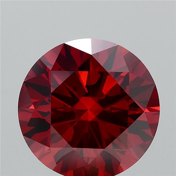 4.02ct Round FANCY BROWNISH ORANGE VS2 Lab Created Diamond