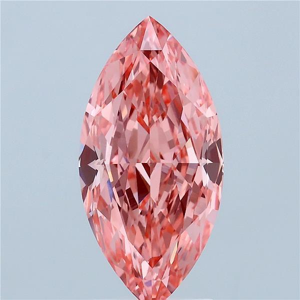 3.06ct Marquise FANCY VIVID PINK VS1 Lab Created Diamond