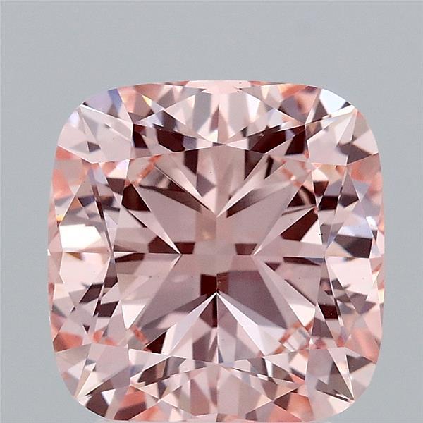 3.04ct Cushion FANCY INTENSE PINK VS1 Lab Created Diamond