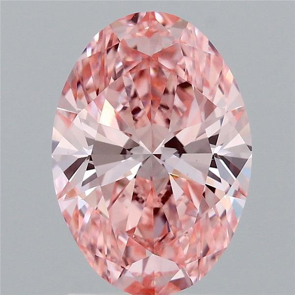 2.06ct Oval FANCY VIVID PINK VS1 Lab Created Diamond