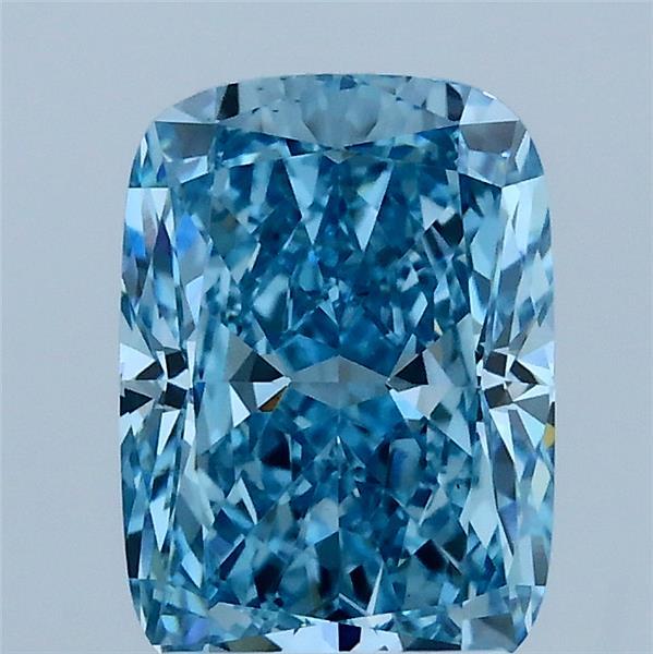 2.09ct Cushion FANCY VIVID BLUE VS1 Lab Created Diamond
