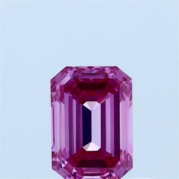 0.54ct Emerald FANCY VIVID PINK VVS2 Lab Created Diamond