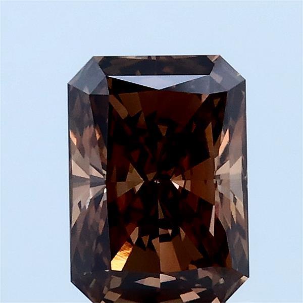 1.1ct Radiant FANCY BROWN VVS2 Lab Created Diamond