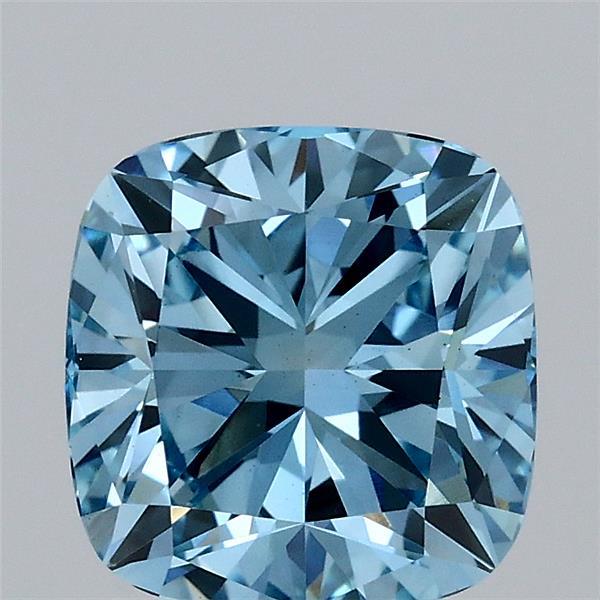 1.94ct Cushion FANCY VIVID BLUE VS1 Lab Created Diamond