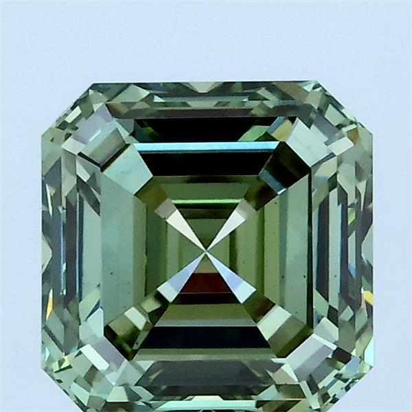 2.01ct Asscher FANCY VIVID GREEN VS1 Lab Created Diamond