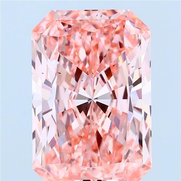 5.03ct Radiant FANCY VIVID PINK VS2 Lab Created Diamond