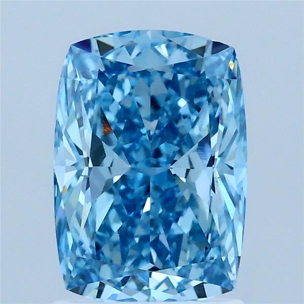 1.6ct Cushion FANCY VIVID BLUE VVS2 Lab Created Diamond