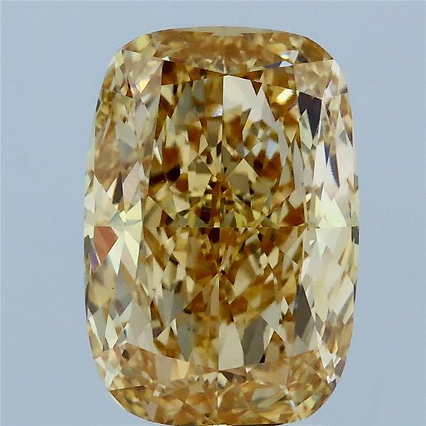 3.02ct Cushion FANCY YELLOW VVS2 Lab Created Diamond