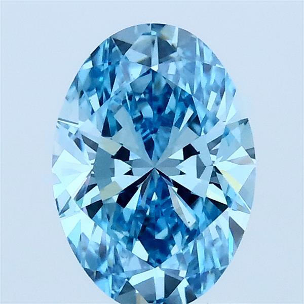 1.02ct Oval FANCY VIVID BLUE VS1 Lab Created Diamond