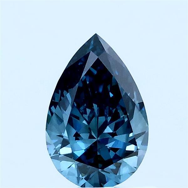 0.55ct Pear FANCY DEEP BLUE GREENISH VVS2 Lab Created Diamond