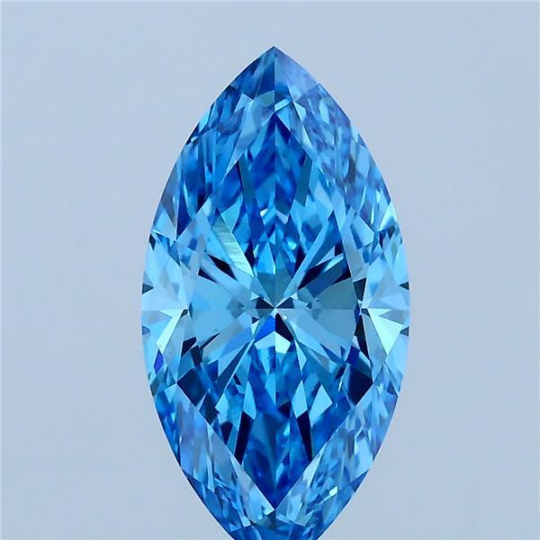 2ct Marquise FANCY VIVID BLUE VS2 Lab Created Diamond