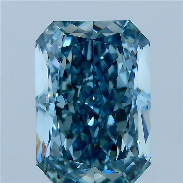4.24ct Radiant FANCY VIVID BLUE VS1 Lab Created Diamond