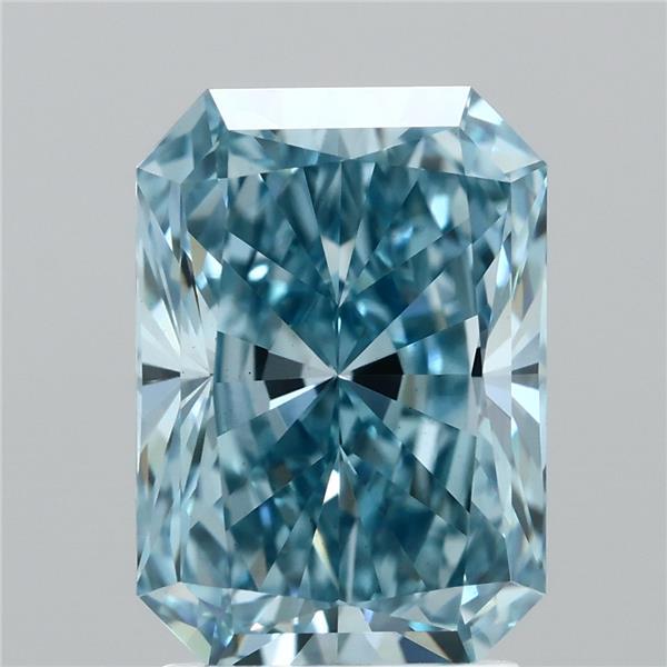 2.52ct Radiant FANCY VIVID BLUE VS1 Lab Created Diamond