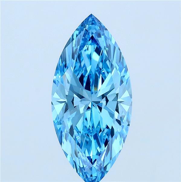 2ct Marquise FANCY VIVID BLUE VVS2 Lab Created Diamond